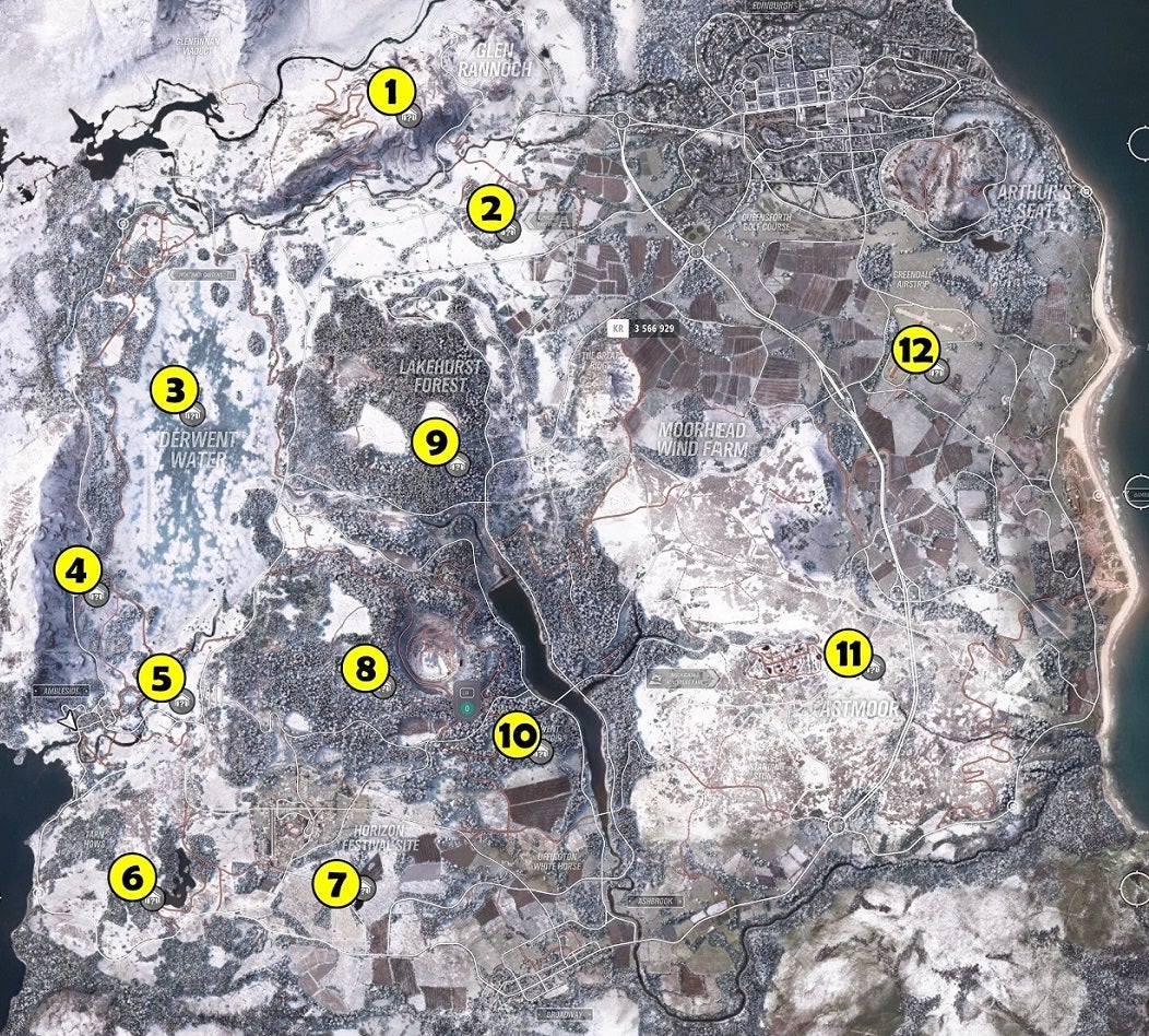 Forza Horizon 4 - zapomniane wozy, wszystkie auta i garaże (mapa